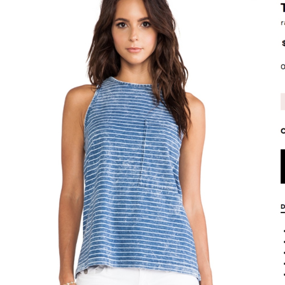 rag & bone/ JEAN 'The Bowery' Sun Fade Indigo Tank